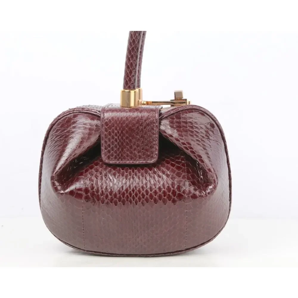 Gabriela Hearst Demi Bag Brown Snakeskin Leather Top Handle - Picture 5 of 16